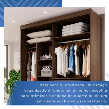 Imagem de Guarda-roupas Closet Casal 3 Gavetas com Pés Blumenau