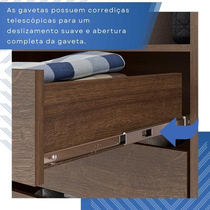 Imagem de Guarda-roupas Closet Casal 3 Gavetas com Pés Blumenau