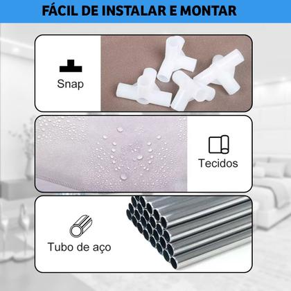 Imagem de Guarda Roupas Dobrável Casal Armário Prateleira Organizadora