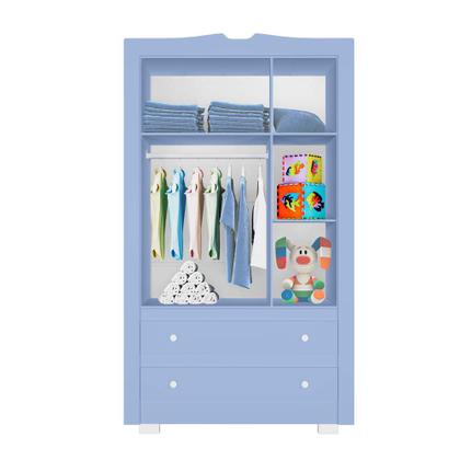 Imagem de Guarda-Roupas Infantil Happy 100% MDF Tuboarte 3 Portas 2 Gavetas