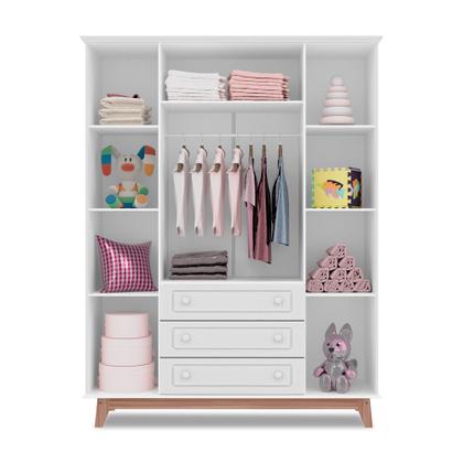 Imagem de Guarda Roupas Infantil Tuboarte Henry 4 portas e 3 gavetas 100% em MDF