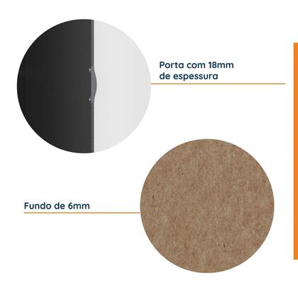 Imagem de Guarda Roupas Modulado com Espelho 3 Portas com Cabideiro Hera CabeCasa MadeiraOriginals