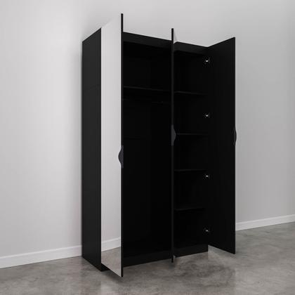 Imagem de Guarda Roupas Modulado com Espelho 3 Portas com Cabideiro Hera CabeCasa MadeiraOriginals