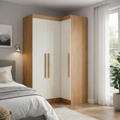 Imagem de Guarda Roupas Modulado de Canto Madrid com 3 Portas Maxel