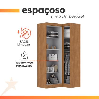 Imagem de Guarda Roupas Modulado de Canto Madrid com 3 Portas Maxel