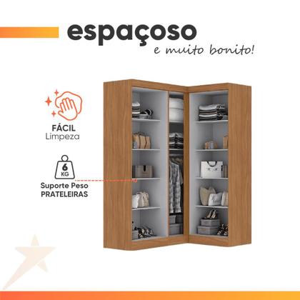 Imagem de Guarda Roupas Modulado de Canto Madrid com 5 Portas Maxel