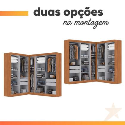 Imagem de Guarda Roupas Modulado de Canto Madrid com 9 Portas Maxel