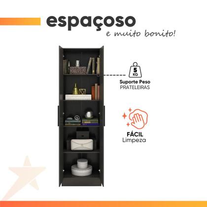 Imagem de Guarda Roupas Multiuso Solteiro Organizador 4 Prateleiras Belém Notável