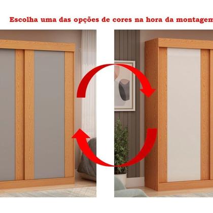 Imagem de Guarda Roupas Roupeiro 2 Portas de Correr Flex 100% Mdf Toledo