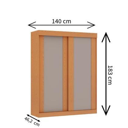 Imagem de Guarda Roupas Roupeiro 2 Portas de Correr Flex 100% Mdf Toledo