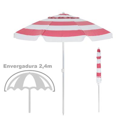 Imagem de Guarda Sol Bagum Alumínio 2,4m Articulável Praia Piscina Camping Sortido - 12150 Belfix