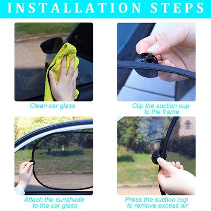 Imagem de Guarda-sol do vidro traseiro do carro Moly Magnolia UV Protection