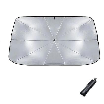 Imagem de Guarda-sol Dobrável Para Carro Com Proteção UV Prateada, Alta Proteção Solar Para O Para-brisa
