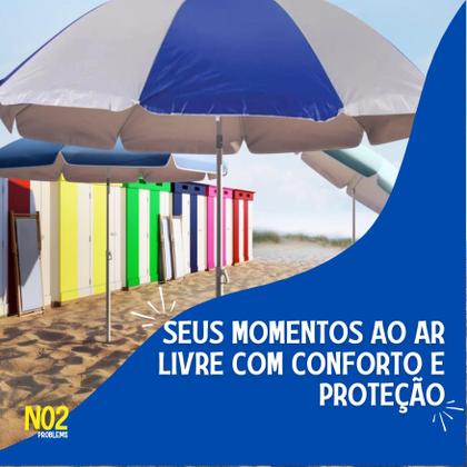 Imagem de Guarda Sol Listrado 2,4m NO2Problems  Proteção, Conforto e Praticidade