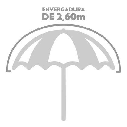 Imagem de Guarda Sol Listrado 2,6 m Alumínio Grande Praia Piscina - Mor