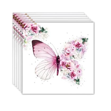Imagem de Guardanapo Ambiente para Decoupage Ambiente Flores de Borboleta 2 Unidades