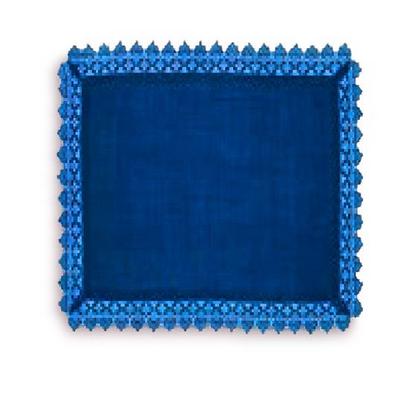 Imagem de Guardanapo Avulso Quadrado 45x45 com renda Rafimex Azul