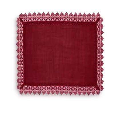 Imagem de Guardanapo Avulso Quadrado 45x45 com renda Rafimex Vermelho