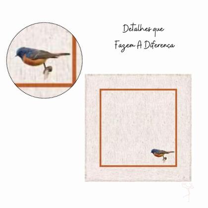 Imagem de Guardanapo De Mesa Linho Pássaro 45X45 Decortextil