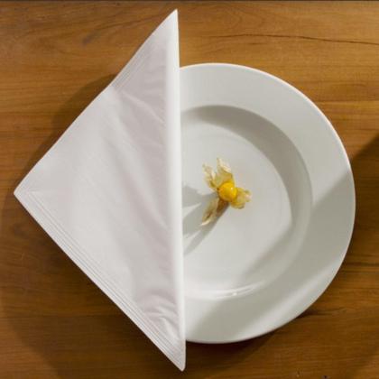Imagem de Guardanapo de papel branco - Banquete liso/ Clássico 29x29cm