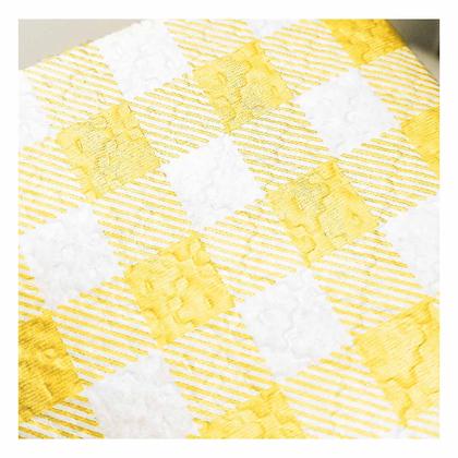 Imagem de Guardanapo de Papel Xadrez Amarelo 20cm x 21cm - 50 Unidades