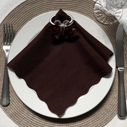 Imagem de Guardanapo de Tecido Oxford Kit 10 Unidades 33cm Corte a Laser e Cores Variadas Mesa Posta