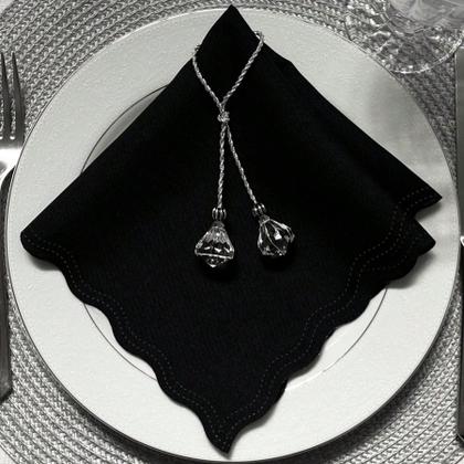 Imagem de Guardanapo de Tecido Oxford Kit 10 Unidades 33cm Corte a Laser e Cores Variadas Mesa Posta