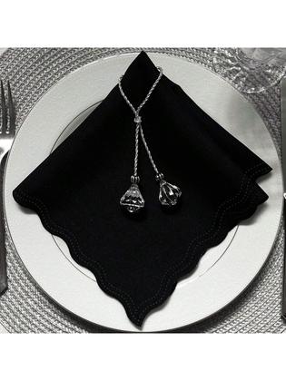 Imagem de Guardanapo de Tecido Oxford Kit 10 Unidades 33cm Corte a Laser e Cores Variadas Mesa Posta