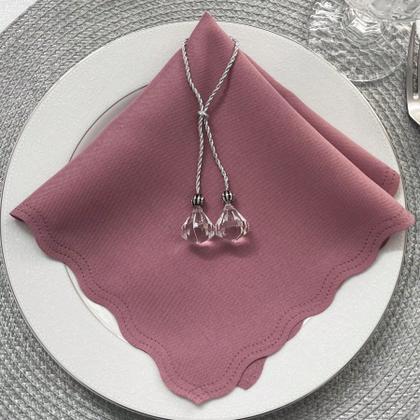 Imagem de Guardanapo de Tecido Oxford Kit 10 Unidades 33cm Corte a Laser e Cores Variadas Mesa Posta