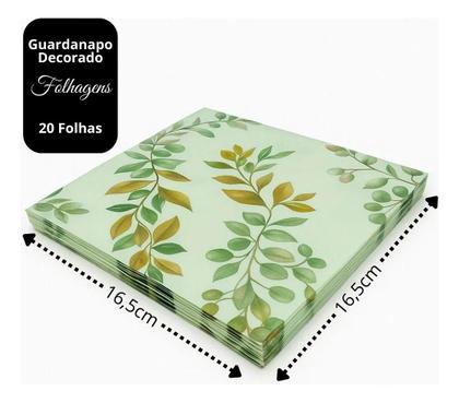 Imagem de Guardanapo Decorado de Papel 33x33 Pacote 20 Folhas TUUT