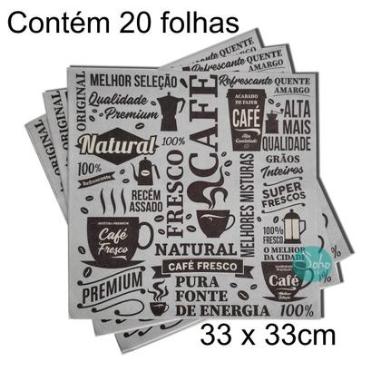 Imagem de Guardanapo Estampado Coffee 33x33 com 20 Folhas Macio Tokyo