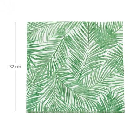 Imagem de Guardanapo Folhas De Palmeira 32x32 Silver - 20un