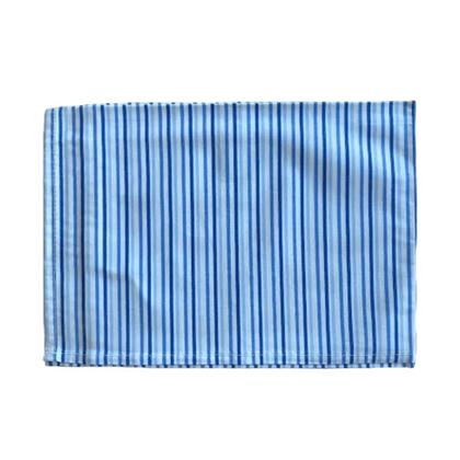 Imagem de Guardanapo Gourmet Tecido Listrado Azul e Branco kit 6 unidades
