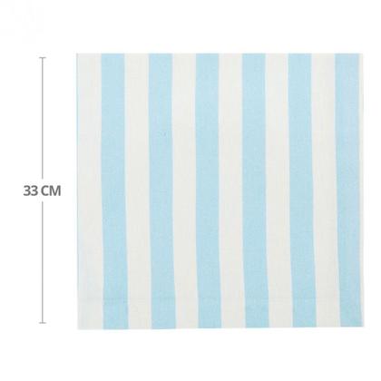Imagem de Guardanapo Listra Azul Bebê 33x33 Silver - 20 Un