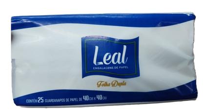 Imagem de GUARDANAPO PAPEL 40 x 40cm COM 25un PREMIUM FOLHA DUPLA LEAL - KIT C/6un