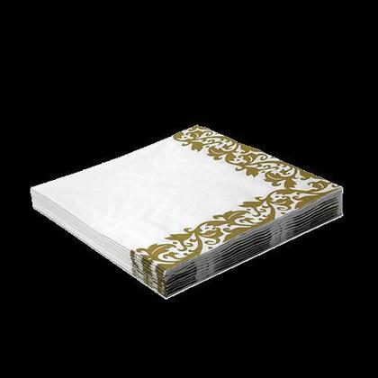 Imagem de Guardanapo Papel Decorado Arabesco Dourado Ano Novo - 20 un