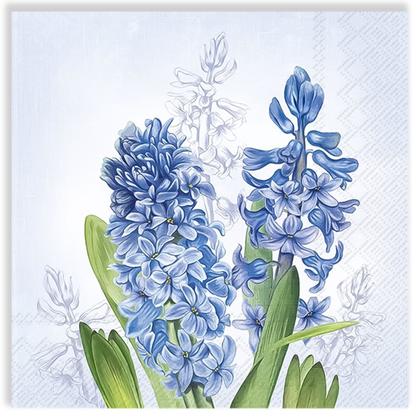Imagem de Guardanapo para Decoupage Ihr 33x33 Flor Azul Jacinto C/ 20 Unidade