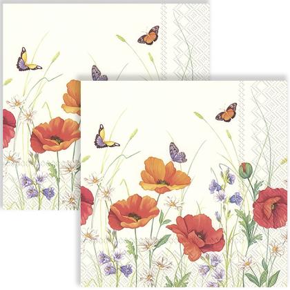 Imagem de Guardanapo para Decoupage Ihr 33x33 Flor Prado de Verão C/ 2 Unidades
