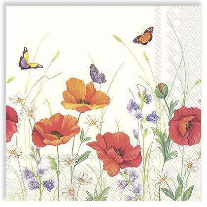 Imagem de Guardanapo para Decoupage Ihr 33x33 Flor Prado de Verão C/ 2 Unidades