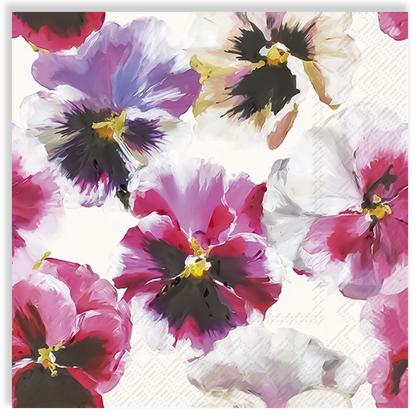 Imagem de Guardanapo para Decoupage Ihr 33x33 Flore Viola Branca C/ 2 Unidades