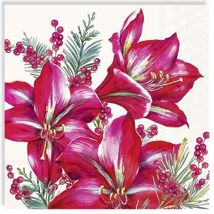 Imagem de Guardanapo para Decoupage Ihr 33x33 Flores Rosas C/ 20 Unidade