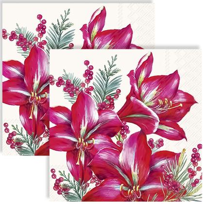 Imagem de Guardanapo para Decoupage Ihr 33x33 Flores Rosas C/ 20 Unidade