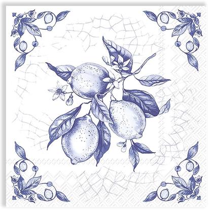 Imagem de Guardanapo para Decoupage Ihr 33x33 Limão no Azulejo C/ 20 Unidade