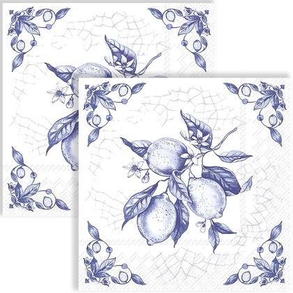 Imagem de Guardanapo para Decoupage Ihr 33x33 Limão no Azulejo C/ 20 Unidade
