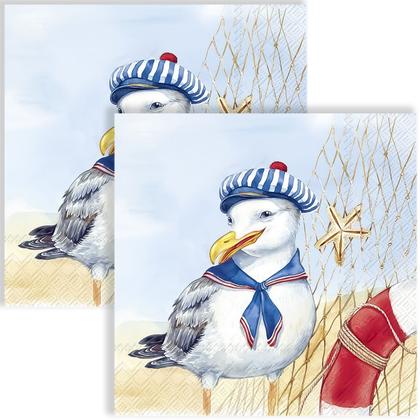 Imagem de Guardanapo para Decoupage Ihr 33x33 Marreco Capitão C/ 20 Unidade