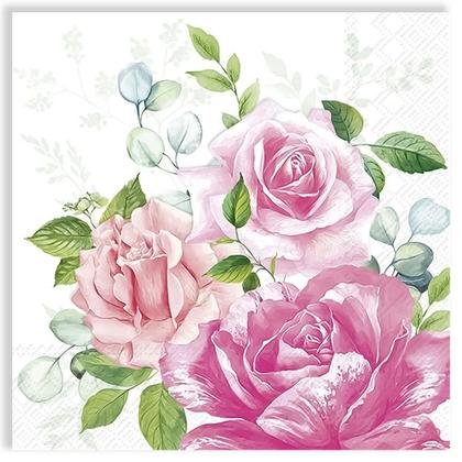 Imagem de Guardanapo para Decoupage Ihr 33x33 Rosas Beverly C/ 20 Unidade