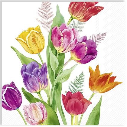 Imagem de Guardanapo para Decoupage Ihr 33x33 Tulipas Brilhante C/ 20 Unidade