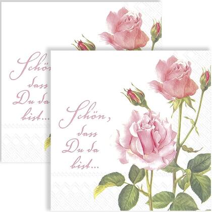 Imagem de Guardanapo para Decoupage Ihr 33x33 Uma Rosa para Voce C/ 20 Unidade