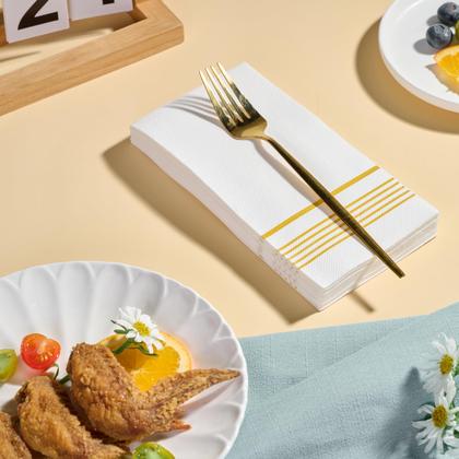 Imagem de Guardanapos de jantar de papel JOLLY CHEF, pacote com 200 camadas, ouro de 2 camadas, 40x40cm