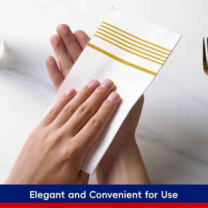 Imagem de Guardanapos de jantar de papel JOLLY CHEF, pacote com 200 camadas, ouro de 2 camadas, 40x40cm